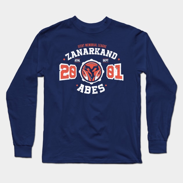 Zanarkand Abes Athletic Shirt Distressed Long Sleeve T-Shirt by The_SaveState